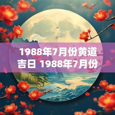 1988年7月份黄道吉日 1988年7月份天气记录 1988年7月份黄道吉日 1988年7月份天气记录
