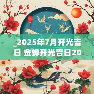 _2026年7月开光吉日 金蝉开光吉日2026年