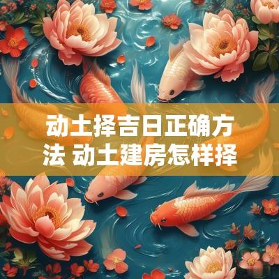 动土择吉日正确方法 动土建房怎样择吉日
