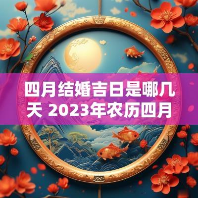 四月结婚吉日是哪几天 2025年农历四月结婚吉日