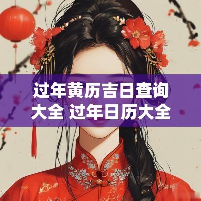 过年黄历吉日查询大全 过年日历大全