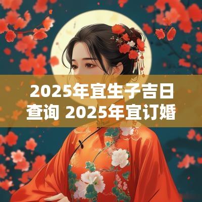 2025年宜生子吉日查询 2025年宜订婚吉日查询