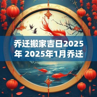 乔迁搬家吉日2025年 2025年1月乔迁最佳吉日