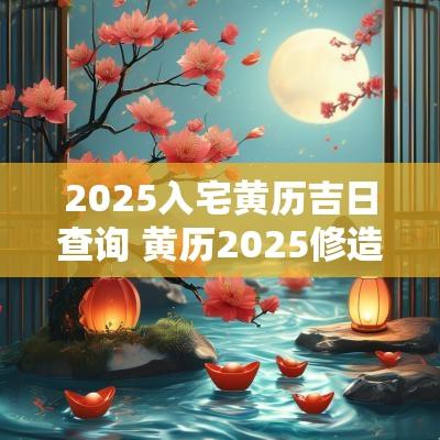 2025入宅黄历吉日查询 黄历2025修造吉日查询
