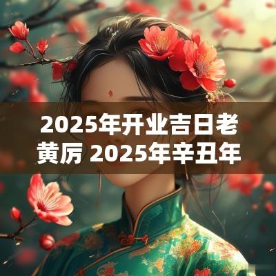 2025年开业吉日老黄厉 2025年辛丑年开业吉日