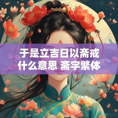 于是立吉日以斋戒什么意思 斋字繁体字