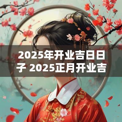 2025年开业吉日日子 2025正月开业吉日
