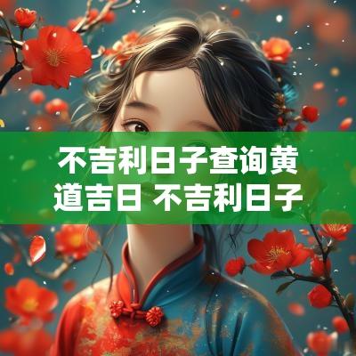 不吉利日子查询黄道吉日 不吉利日子