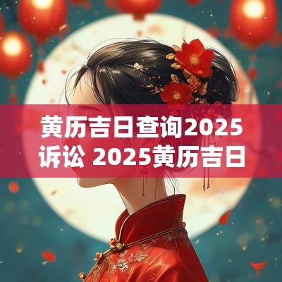 黄历吉日查询2025诉讼 2025黄历吉日查询婚嫁