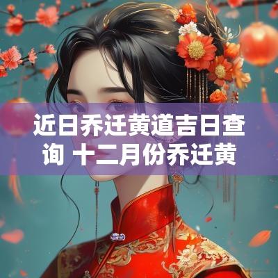 近日乔迁黄道吉日查询 十二月份乔迁黄道吉日