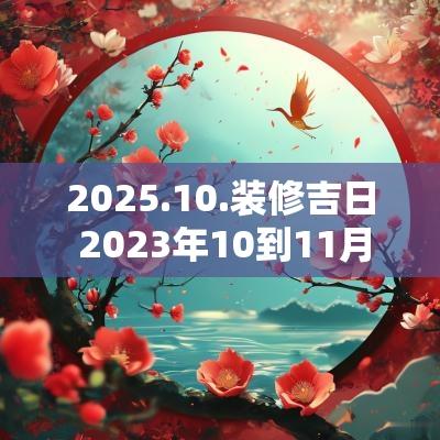 2025.10.装修吉日 2025年10到11月份装修吉日