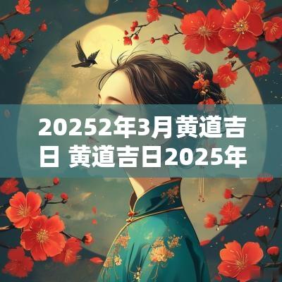20252年3月黄道吉日 黄道吉日2025年3月份