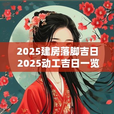 2025建房落脚吉日 2025动工吉日一览