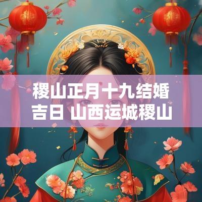 稷山正月十九结婚吉日 山西运城稷山正月结婚