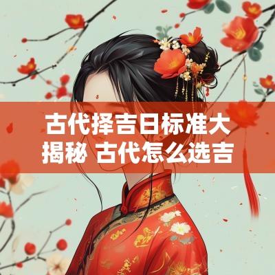 古代择吉日标准大揭秘 古代怎么选吉日
