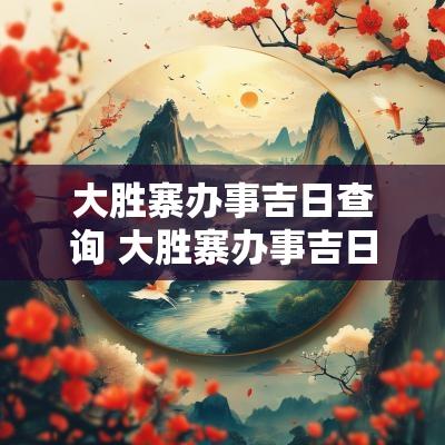 大胜寨办事吉日查询 大胜寨办事吉日查询表