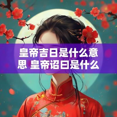 皇帝吉日是什么意思 皇帝诏曰是什么