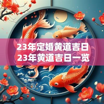 23年定婚黄道吉日 23年黄道吉日一览表