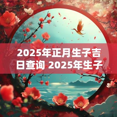 2025年正月生子吉日查询 2025年生子吉日一览表
