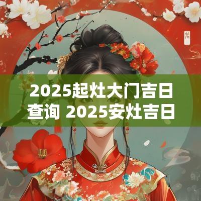 2025起灶大门吉日查询 2025安灶吉日