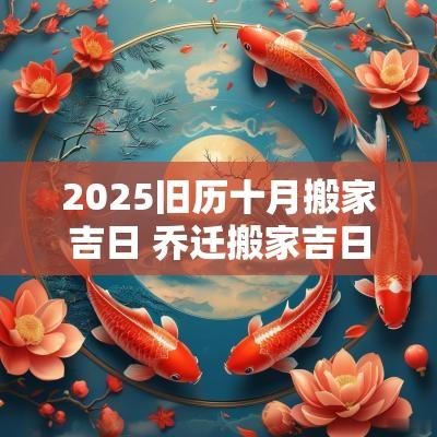 2025旧历十月搬家吉日 乔迁搬家吉日2025