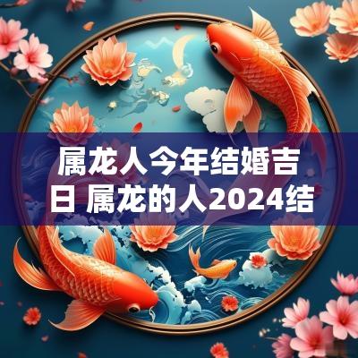 属龙人今年结婚吉日 属龙的人2025结婚吉日