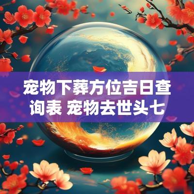 宠物下葬方位吉日查询表 宠物去世头七当天几点祭拜