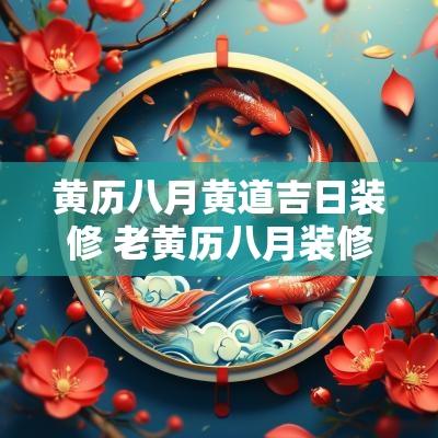 黄历八月黄道吉日装修 老黄历八月装修开工吉日