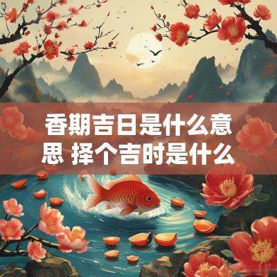 香期吉日是什么意思 择个吉时是什么意思