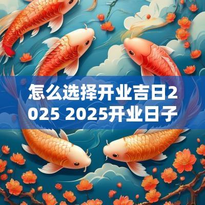 怎么选择开业吉日2025 2025开业日子怎么选吉日