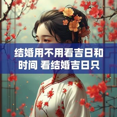 结婚用不用看吉日和时间 看结婚吉日只能看一个时间吗