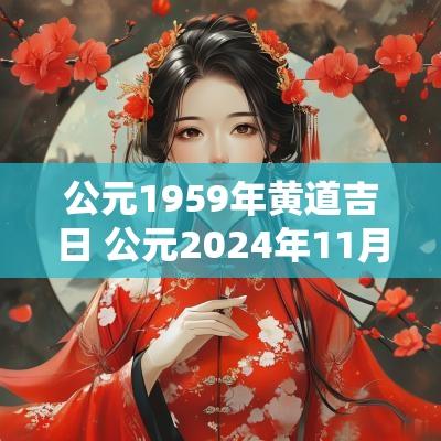 公元1959年黄道吉日 公元2025年11月份黄道吉日