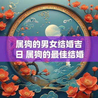 属狗的男女结婚吉日 属狗的最佳结婚日子
