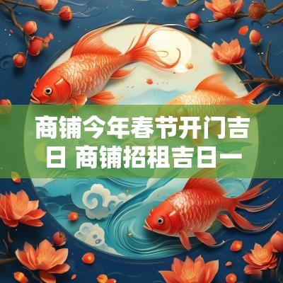 商铺今年春节开门吉日 商铺招租吉日一览表
