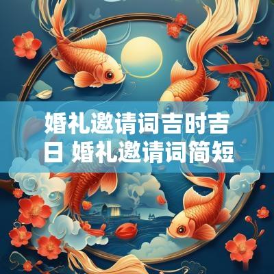 婚礼邀请词吉时吉日 婚礼邀请词简短正式