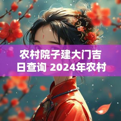 农村院子建大门吉日查询 2025年农村建大门吉日