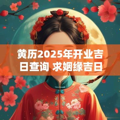 黄历2025年开业吉日查询 求姻缘吉日黄历2025年