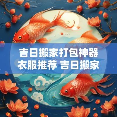 吉日搬家打包神器衣服推荐 吉日搬家收纳衣服神器