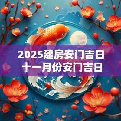 2025建房安门吉日 十一月份安门吉日查询