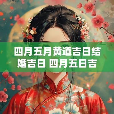 四月五月黄道吉日结婚吉日 四月五日吉日