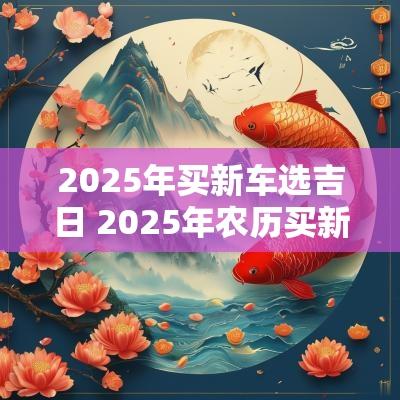 2025年买新车选吉日 2025年农历买新车吉日