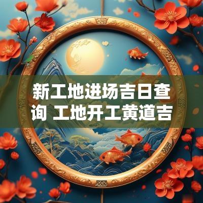 新工地进场吉日查询 工地开工黄道吉日查询11月份