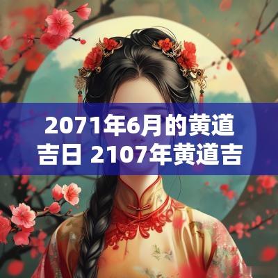 2071年6月的黄道吉日 2107年黄道吉日