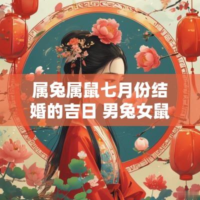 属兔属鼠七月份结婚的吉日 男兔女鼠怎么选吉日结婚