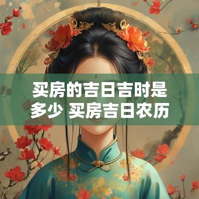 买房的吉日吉时是多少 买房吉日农历