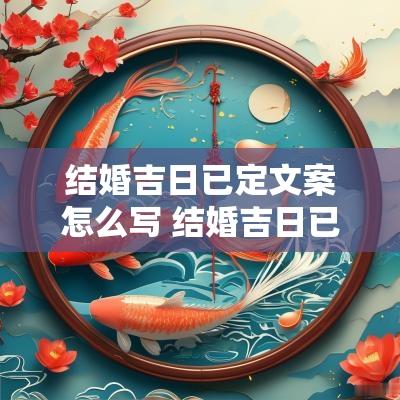 结婚吉日已定文案怎么写 结婚吉日已定怎样通知女方