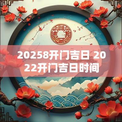 20258开门吉日 2025开门吉日时间