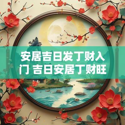 安居吉日发丁财入门 吉日安居丁财旺下一句