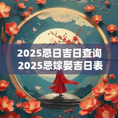 2025忌日吉日查询 2025忌嫁娶吉日表
