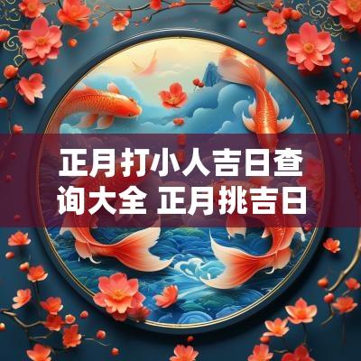 正月打小人吉日查询大全 正月挑吉日